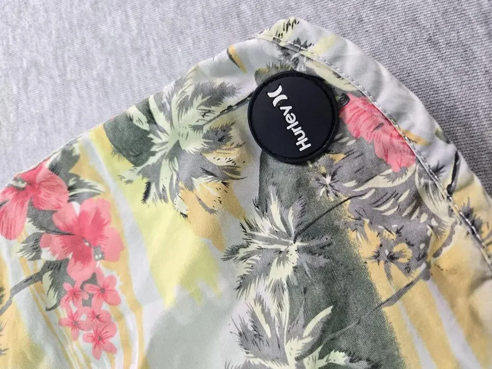 Hurley Board Shorts Mens 36 Multicolor Tropical Floral Swim Trunks Drawstring